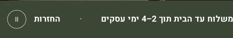 המקטע «רצועת טקסט נעה» בטלפון, בחנות הדמו חורש